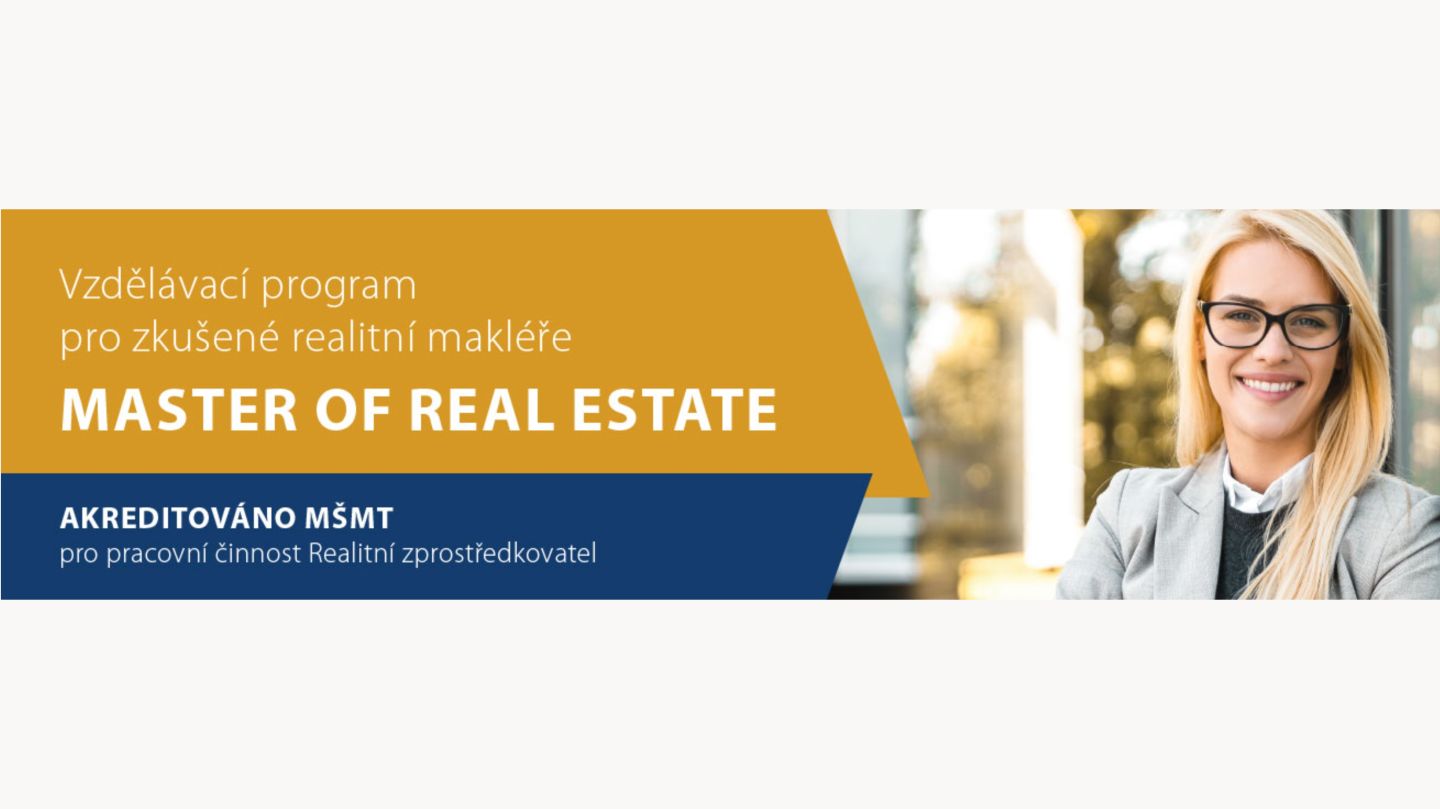 Naši makléři se stali MISTRY REALITNÍHO TRHU díky absolvování programu Master of Real Estate