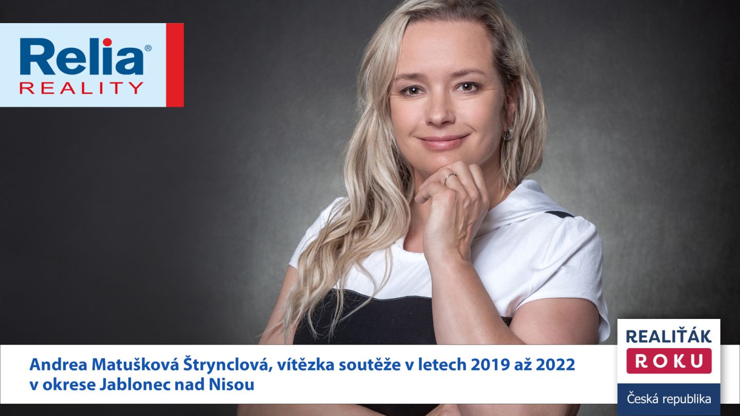 Vítězem 5. ročníku projektu Realiťák roku pro okres Jablonec se opět stala Andrea Matušková Štrynclová